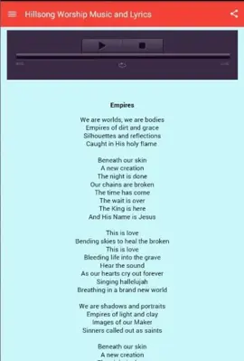 Hillsong Worship Music and Lyrics android App screenshot 1